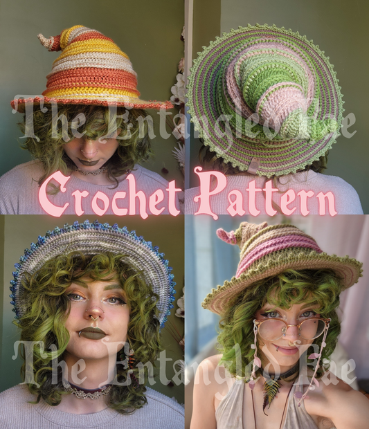 Twisteria Witch Hat Crochet Pattern