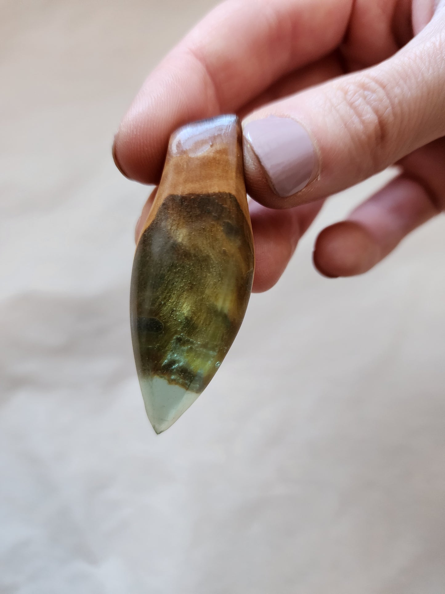 Wood Resin Pendant