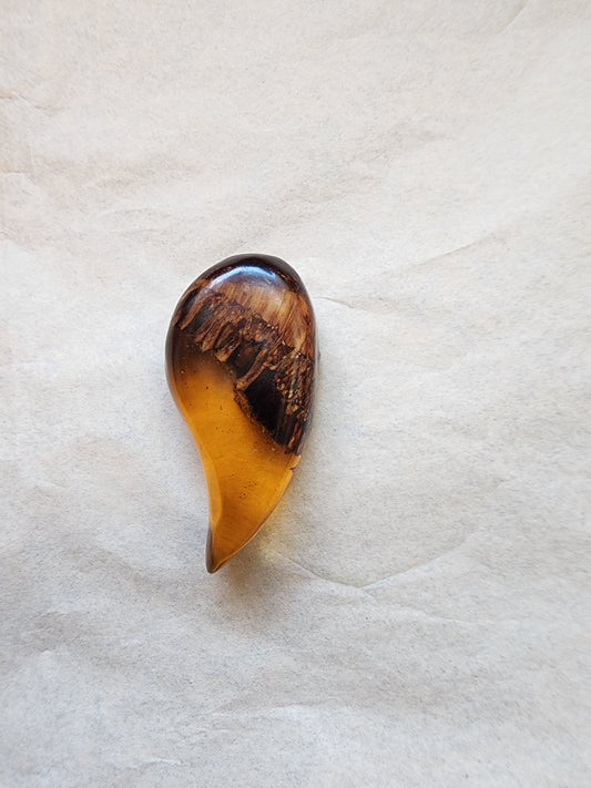 Amber Wood Resin Pendant