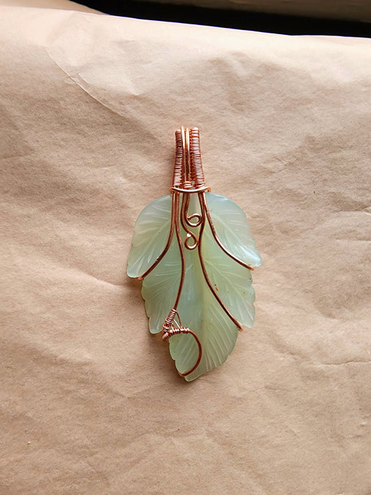 Serpentine Leaf Pendant