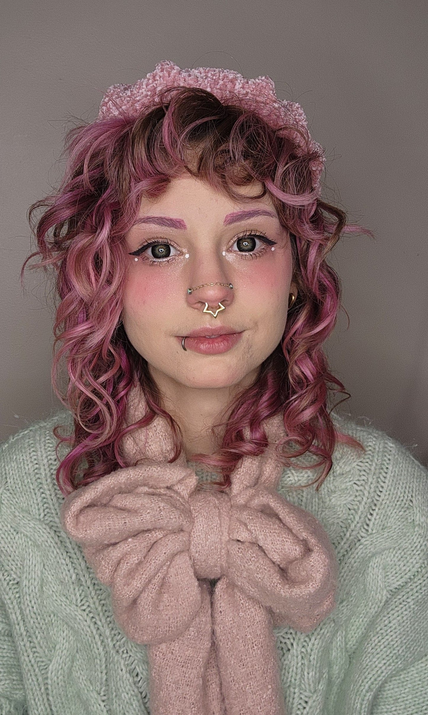 Fae Beret - Pink Velour