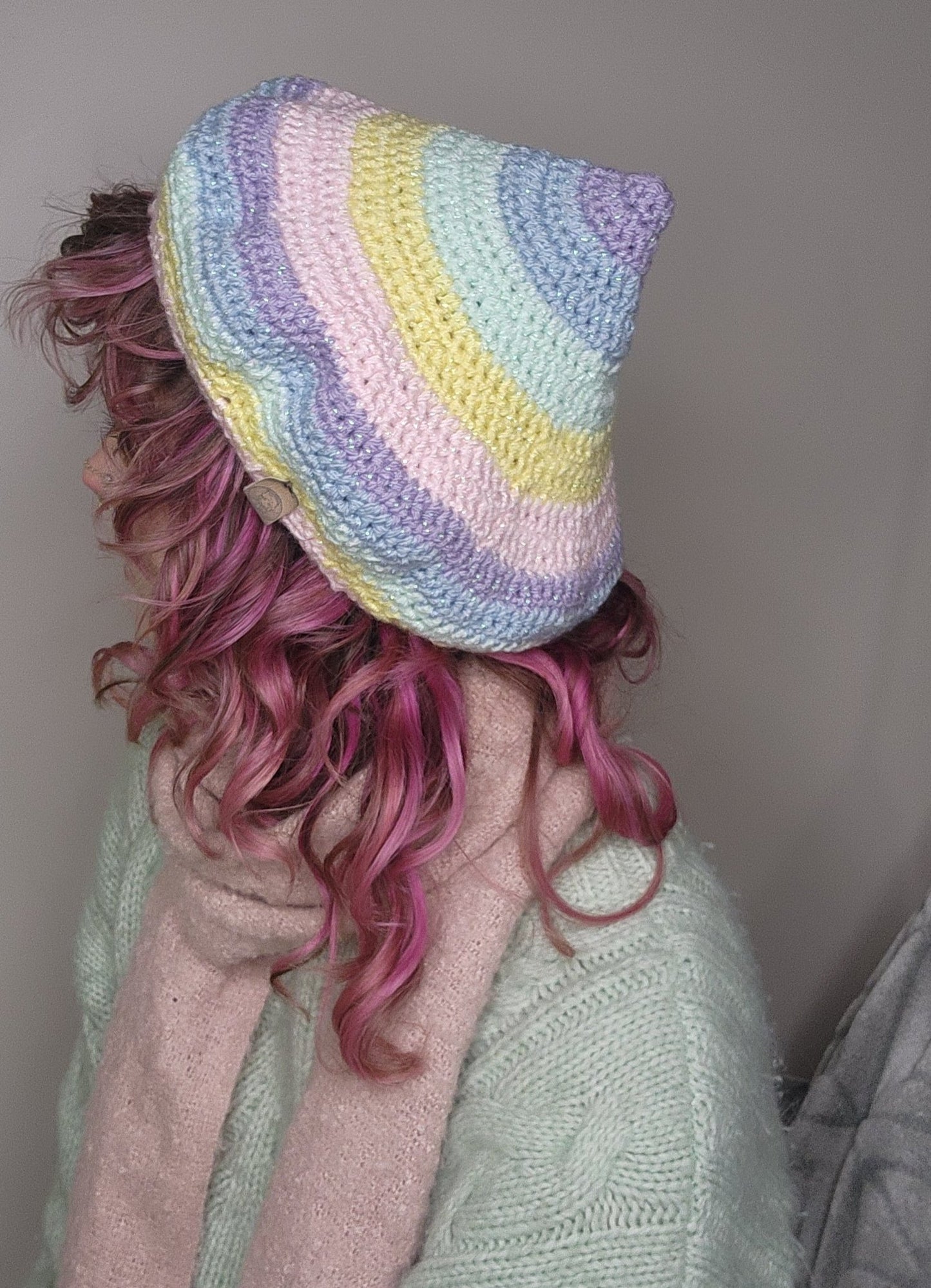 Fae Beret - Sparkly Rainbow