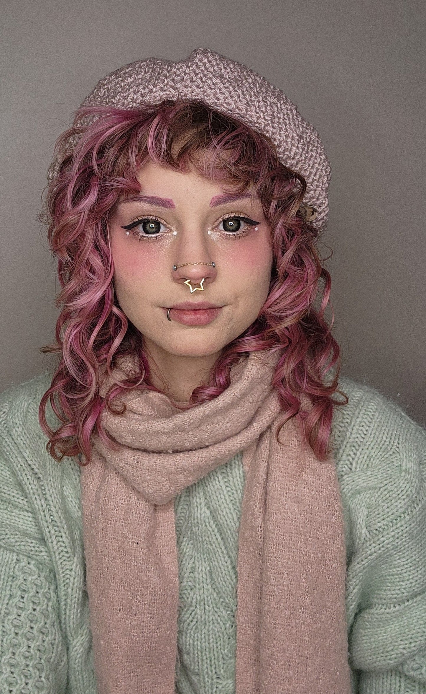 Fae Beret - Muted Pink