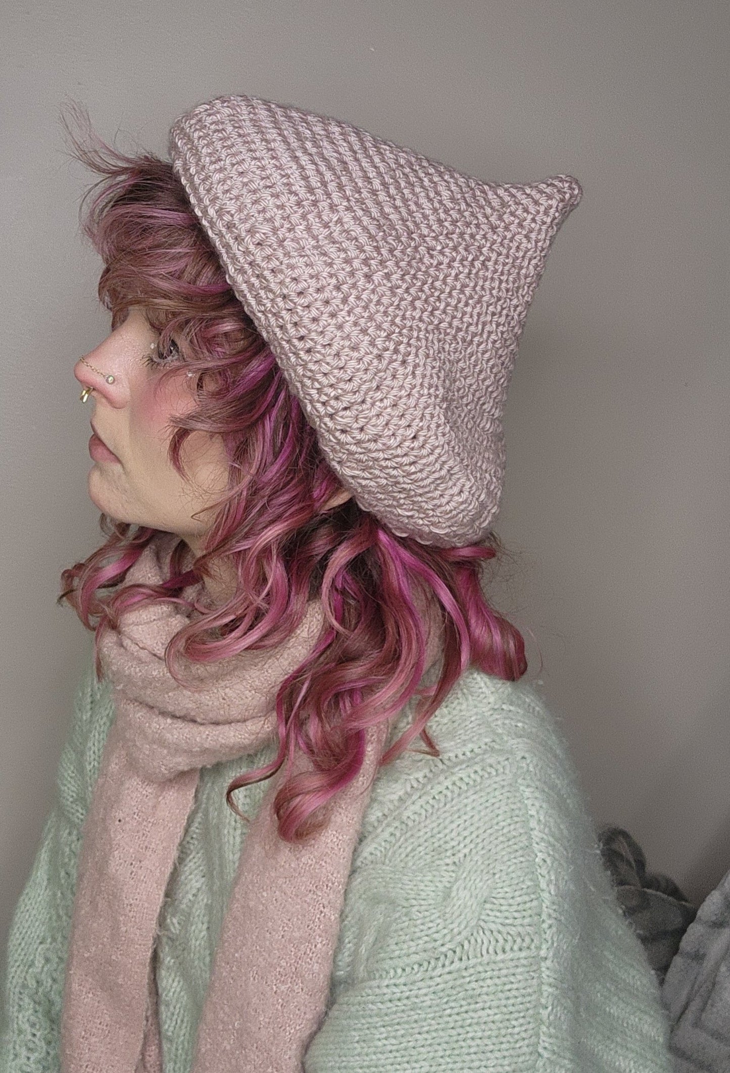 Fae Beret - Muted Pink