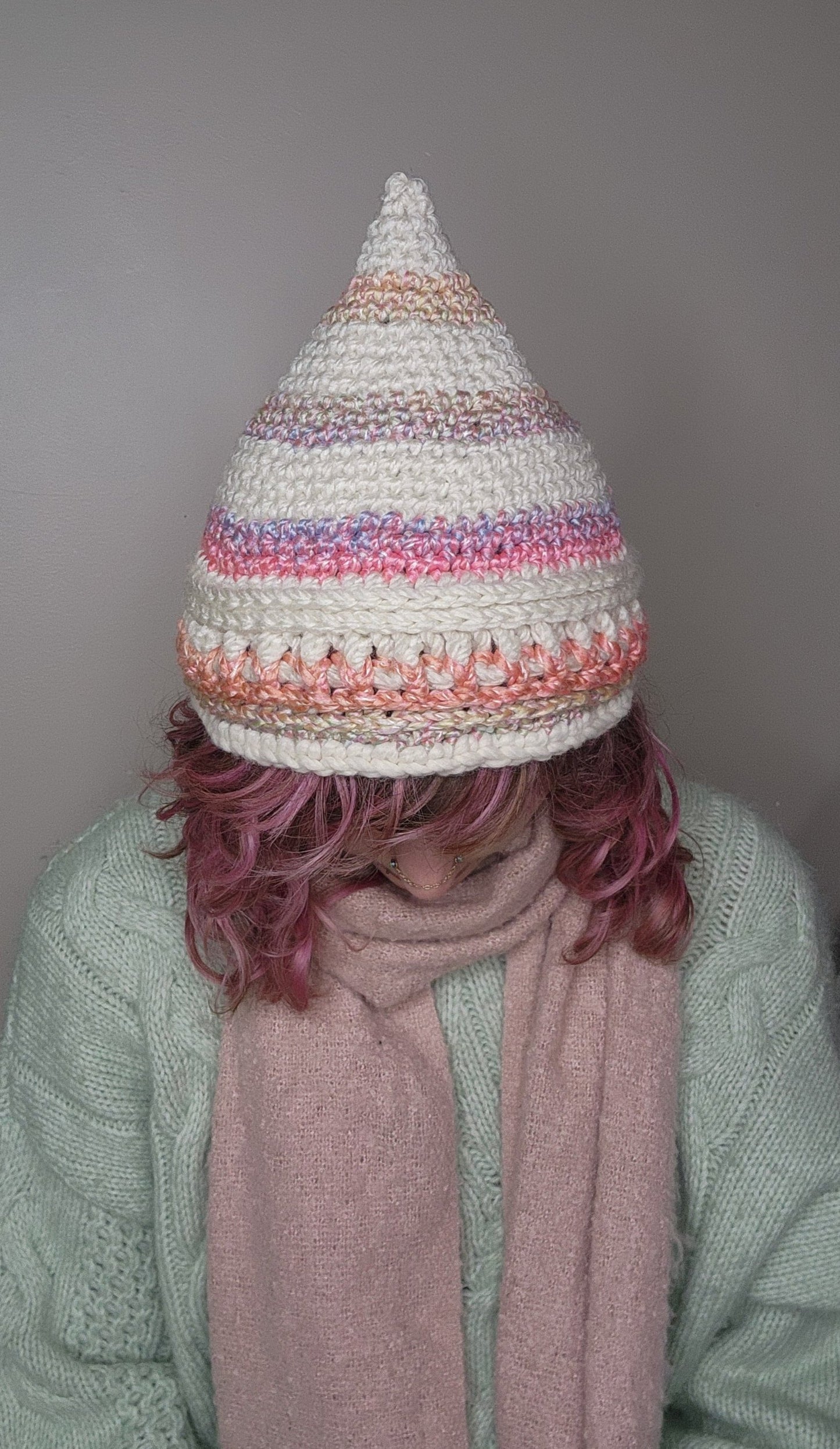 Willow Bud Beanie - Cream & Multicolor