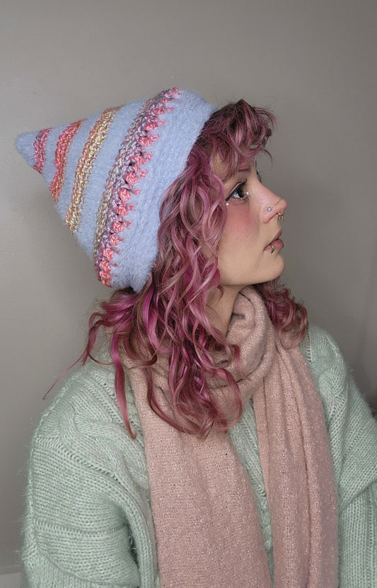 Willow Bud Beanie - Blue & Multicolor