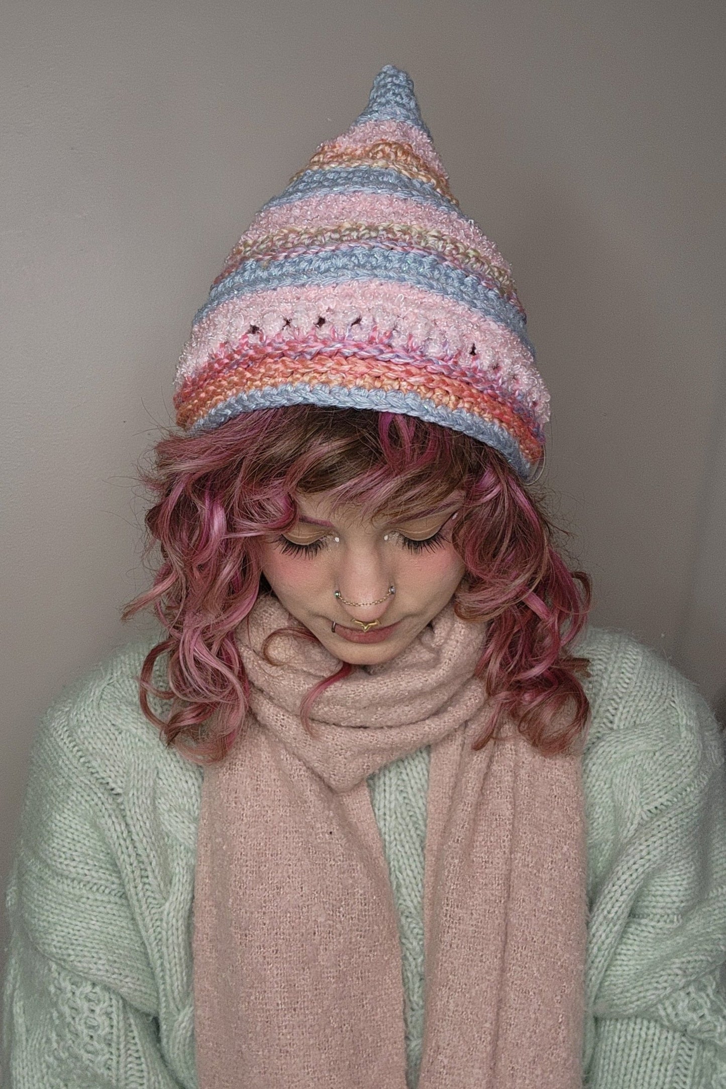 Willow Bud Beanie - Blue, Pink, & Multicolor