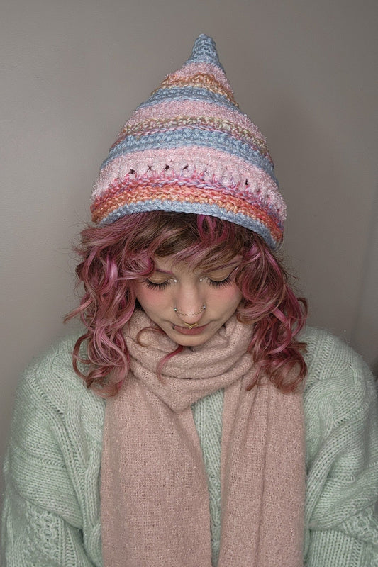 Willow Bud Beanie - Blue, Pink, & Multicolor